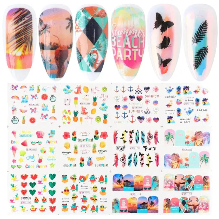 Adesivi per unghie ad acqua con decalcomania del drago Cursore di design per unghie di Capodanno Sfregamento su adesivi per trasferimento Decorazione Accessori per manicure Strumento