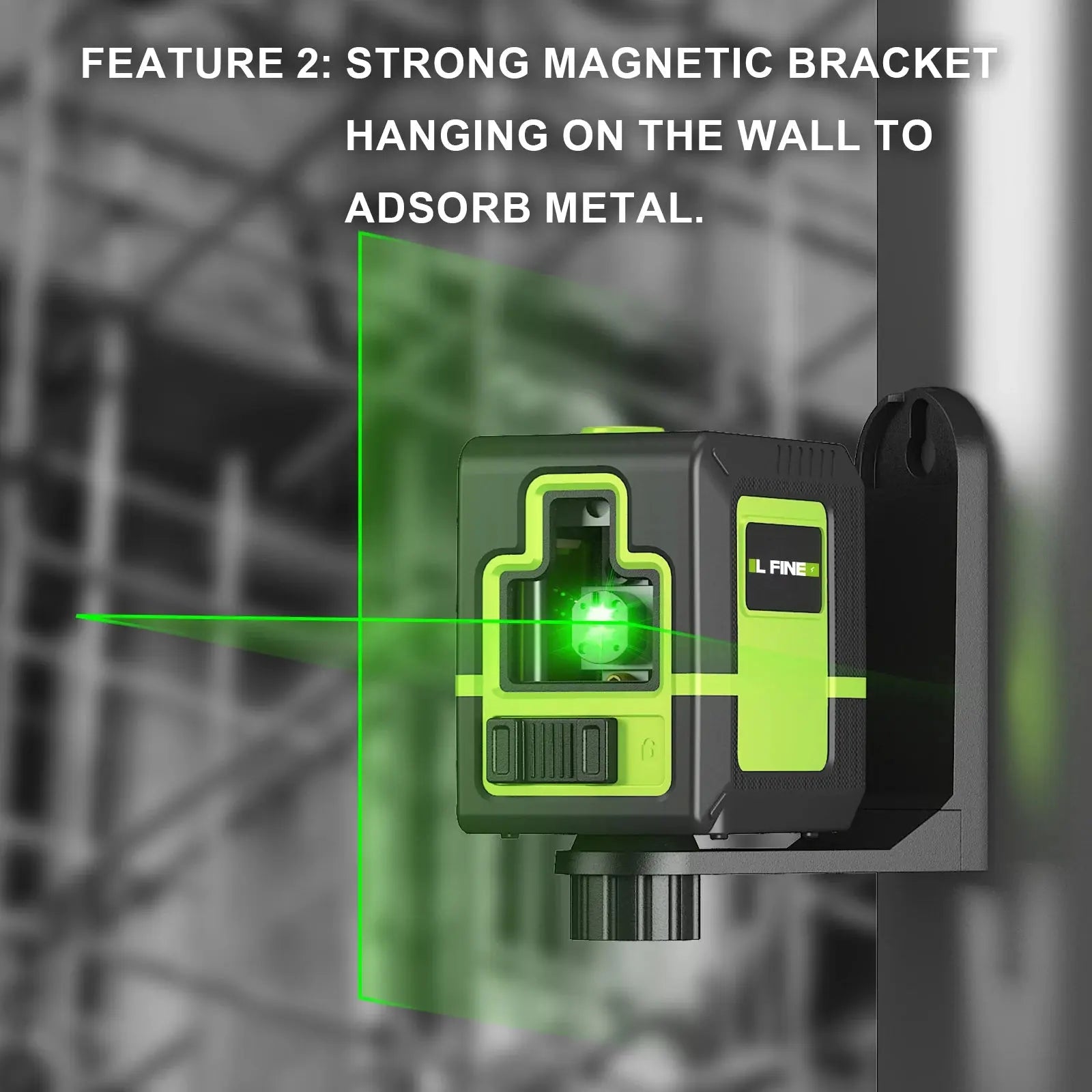 Lfine Livello Laser 2 Linee Croce Livello Verde Laser Orizzontale Verticale Nivel Laser automatico 360 ° Strumenti di livello laser autolivellanti