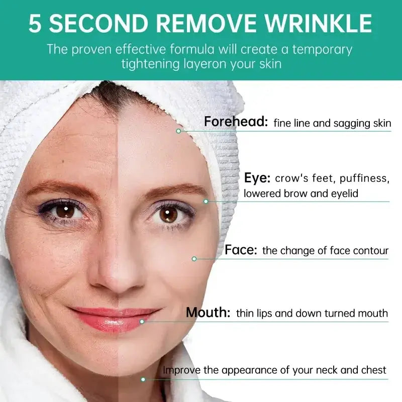 AUQUEST 5 secondi Crema per il viso antirughe Dissolvenza Linee sottili Istantaneo Anti invecchiamento Rassodante Lifting Crema per il viso Cura della pelle