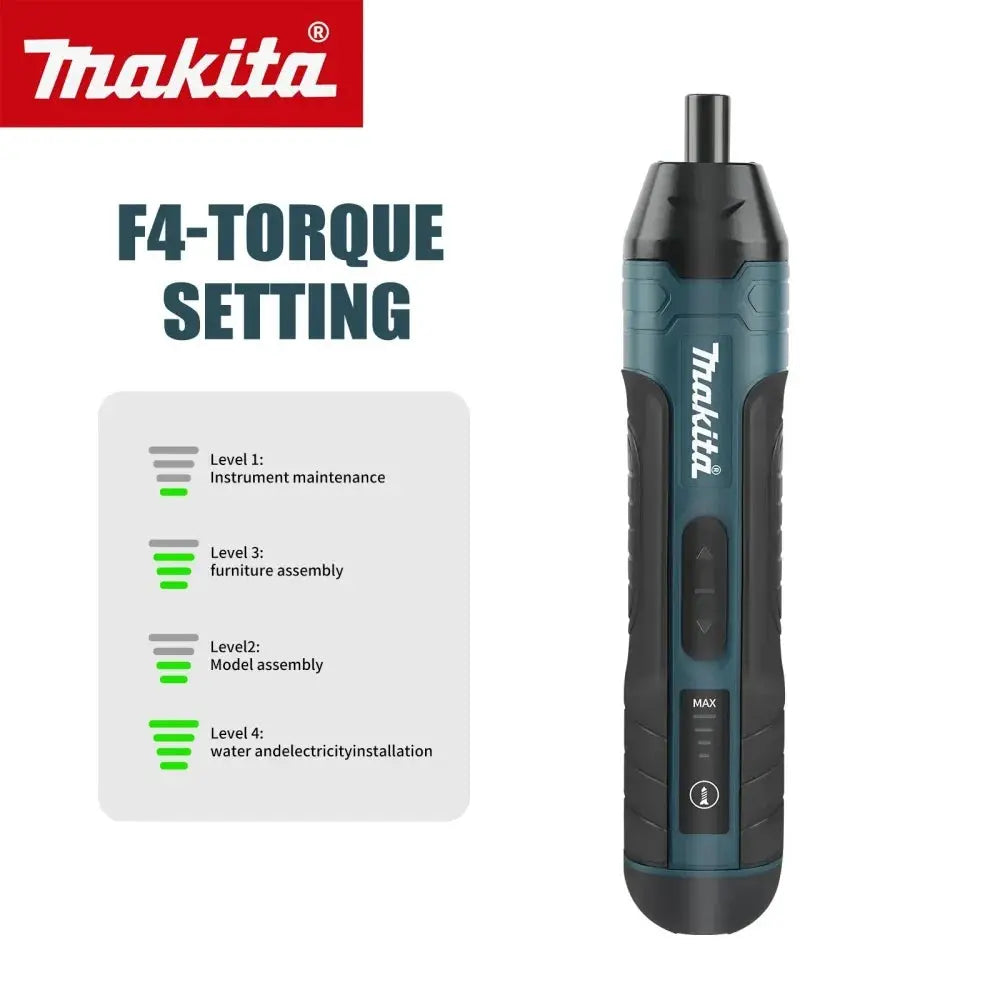 Cacciavite elettrico a batteria Makita 1300mah Regolazione ricaricabile Trapano elettrico Strumenti di riparazione coppia di smontaggio multifunzione