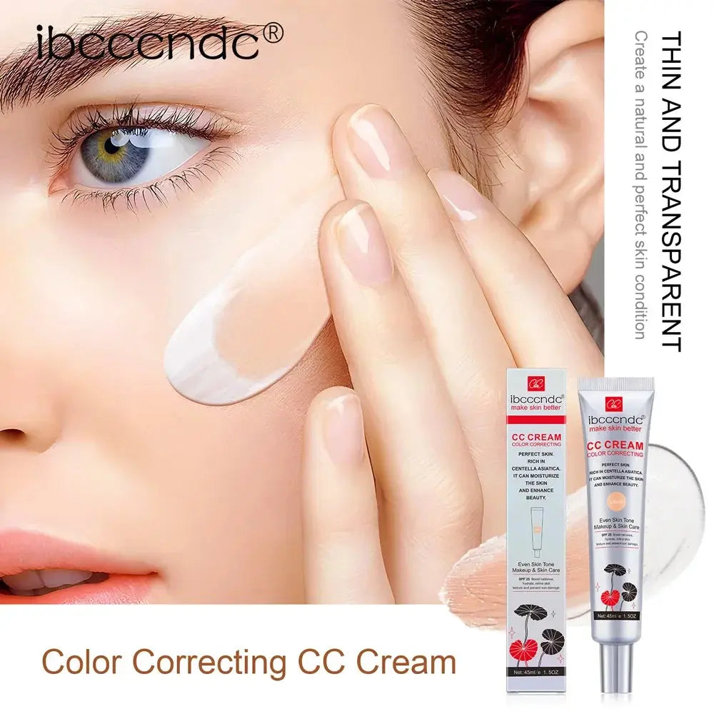 CC Cream per viso Correttore Fondotinta per trucco Correttore Copertura completa Cosmetici Base Femmina Cc Umidità erbiana