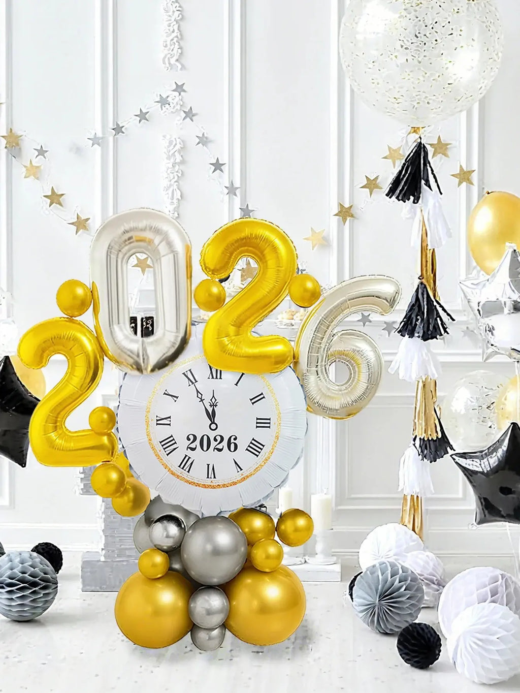 Set di palloncini per Capodanno 35 pezzi 2026, adatto per decorazioni per feste a tema Capodanno, festa di Capodanno 2026, compleanno, cerimonia di laurea