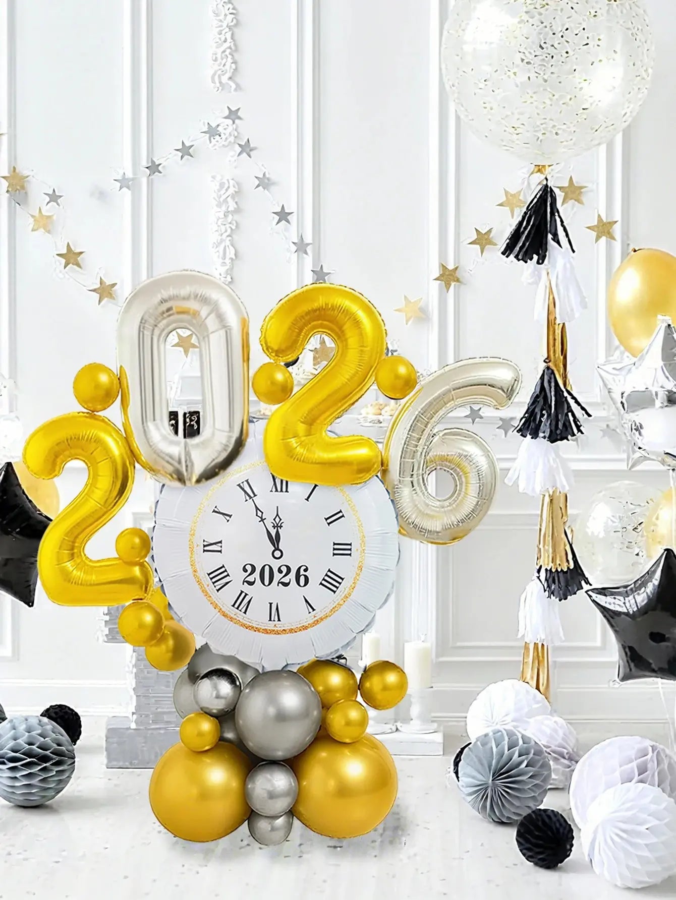 Set di palloncini per Capodanno 35 pezzi 2026, adatto per decorazioni per feste a tema Capodanno, festa di Capodanno 2026, compleanno, cerimonia di laurea