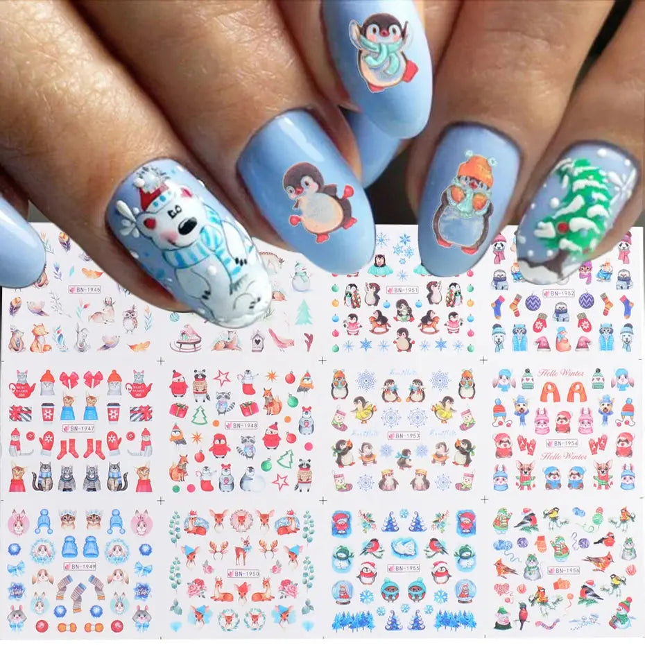 Adesivi per unghie ad acqua con decalcomania del drago Cursore di design per unghie di Capodanno Sfregamento su adesivi per trasferimento Decorazione Accessori per manicure Strumento