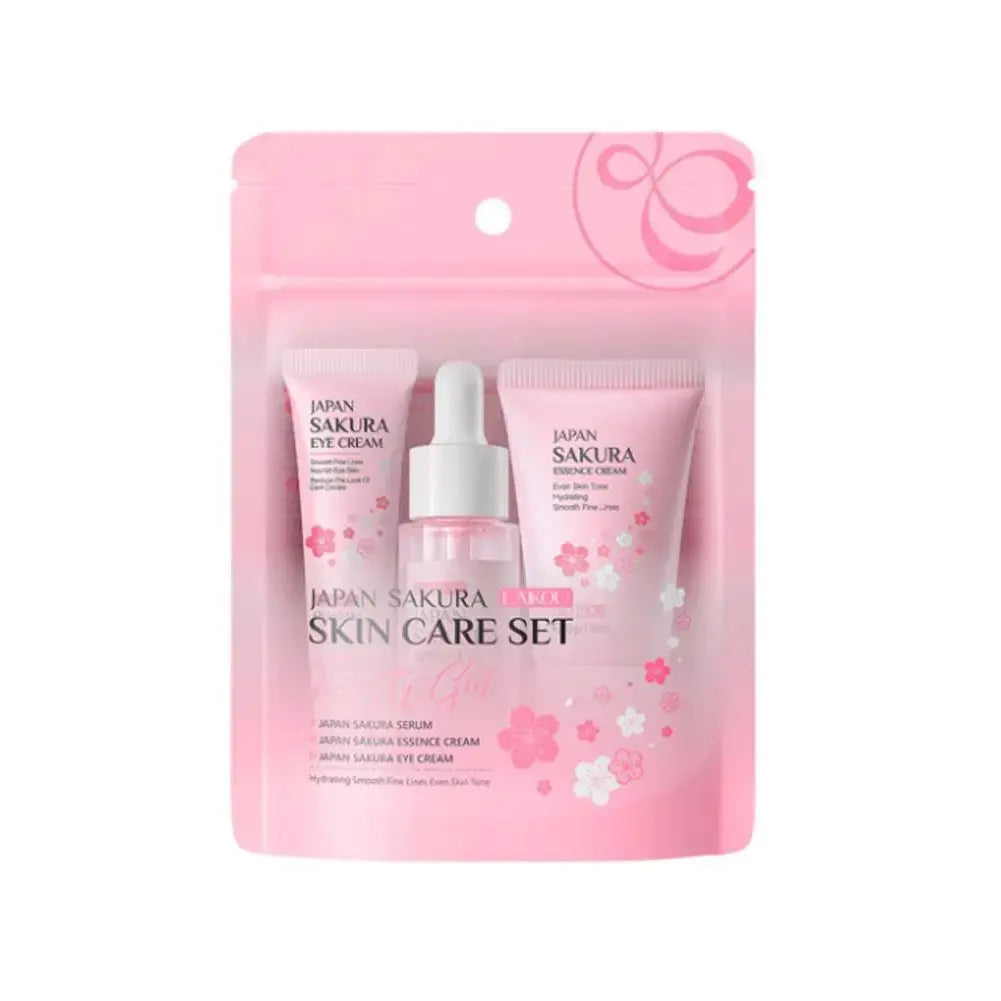 5/3 pz/set Sakura Set Per La Cura Della Pelle Crema Per Il Viso Siero Toner Detergente Per Il Viso Crema Solare Crema Per Gli Occhi Confezione Regalo Viso Set Per La Cura Della Pelle Prodotto