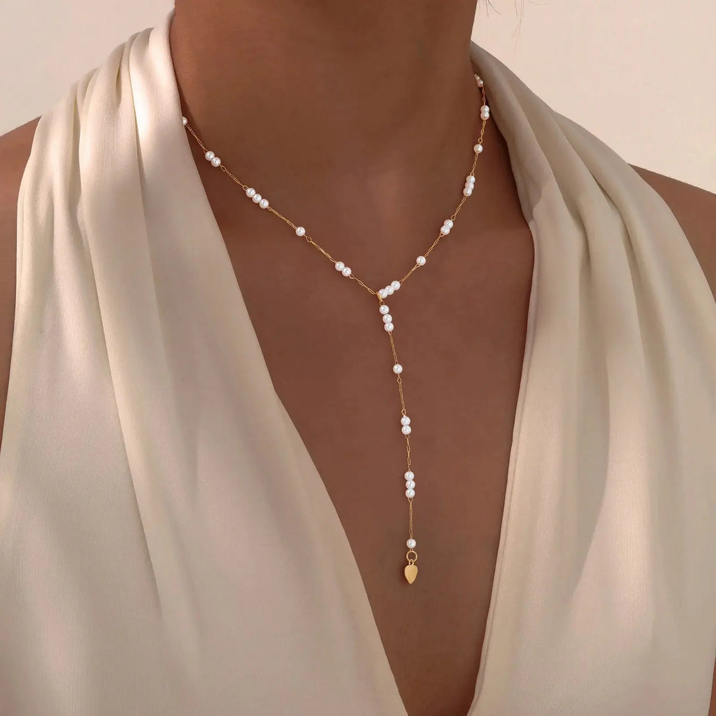 Collana da donna di individualità a forma di V con temperamento con frangia lunga 2024 Catena di marea Gioielli per feste Capodanno Regalo di San Valentino